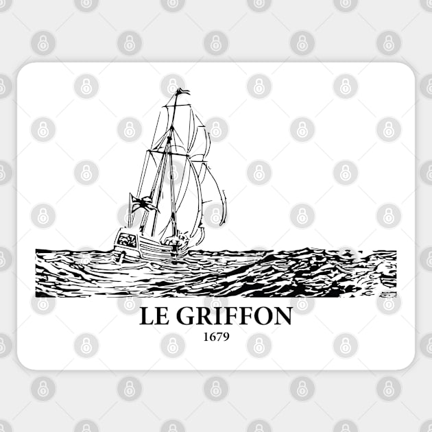Le Griffon 1679 Ship Sticker by Lakeric